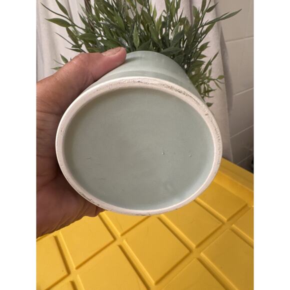 Faux Potted Plant Office Home Decor Green Gray Interior Design - Picture 2 of 5